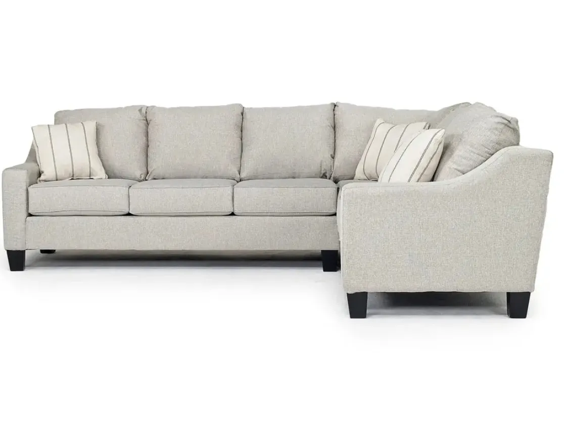 Mor Furniture Lucy Tux Sofa Sectional In Splash Charcoal, Right Facing