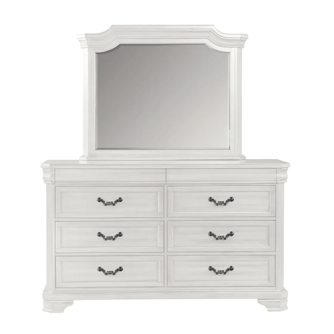 Mor Furniture Lyndhurst Mirror In Vintage White