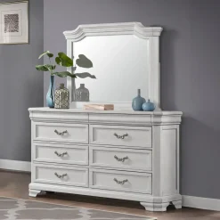 Mor Furniture Lyndhurst Mirror In Vintage White