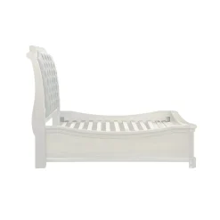 Mor Furniture Lyndhurst Sleigh Bed W/ Storage In Vintage White, Queen