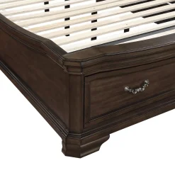 Mor Furniture Lyndhurst Sleigh Bed W/ Storage In Vintage White, Queen