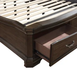 Mor Furniture Lyndhurst Sleigh Bed W/ Storage In Vintage White, Queen