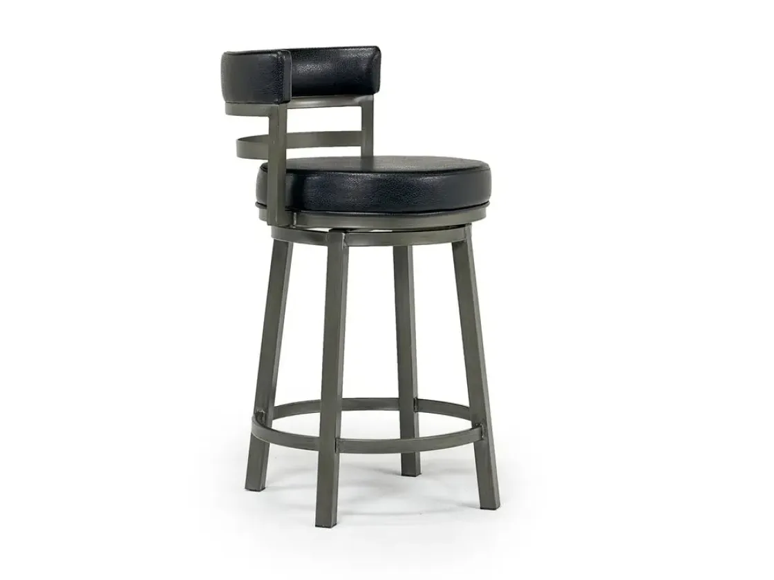 Mor Furniture Madrid Counter Height Stool In Auburn & Brown, Swivel
