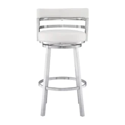 Mor Furniture Madrid Counter Height Stool In Auburn & Brown, Swivel