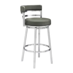 Mor Furniture Madrid Swivel Barstool In Gray