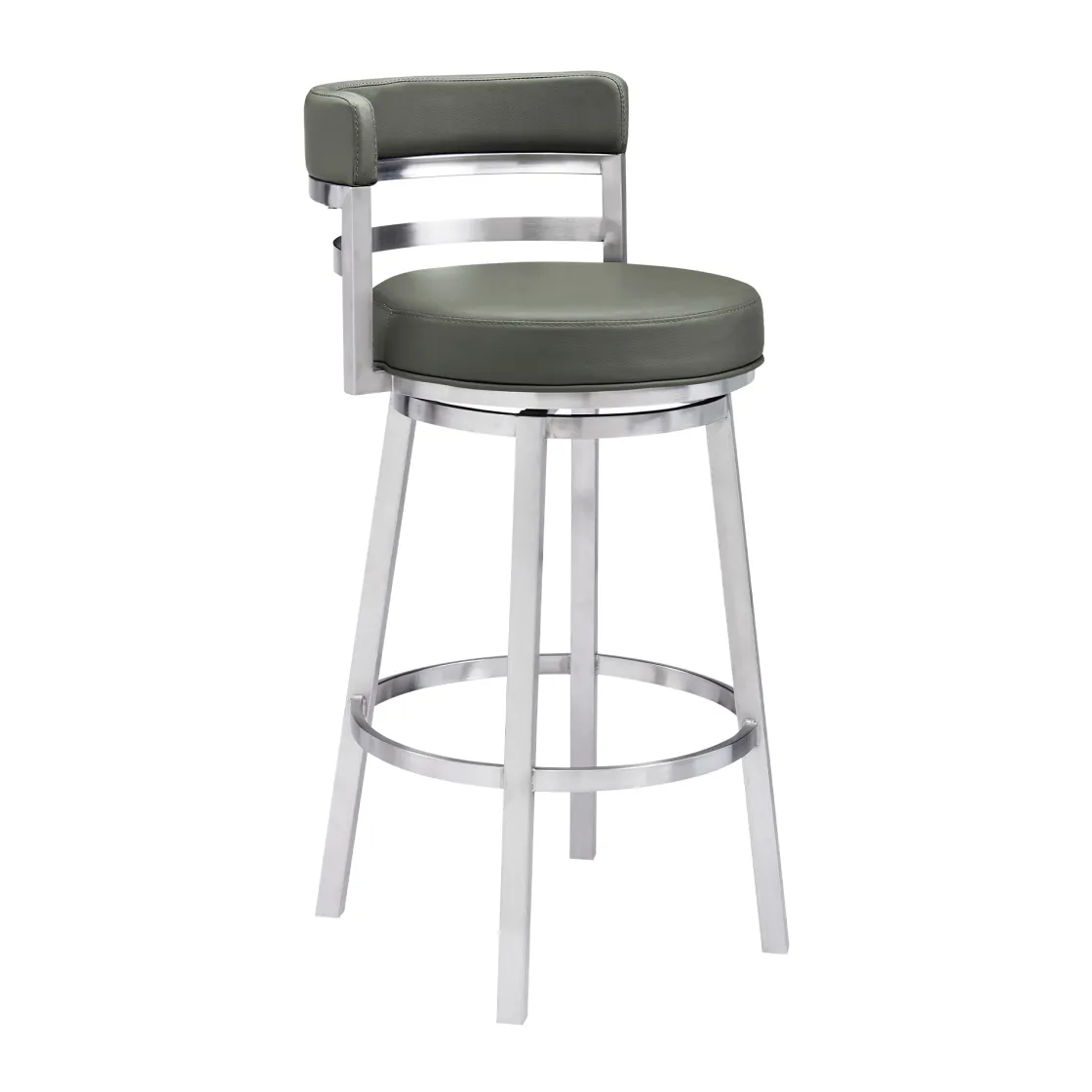 Mor Furniture Madrid Swivel Barstool In Gray