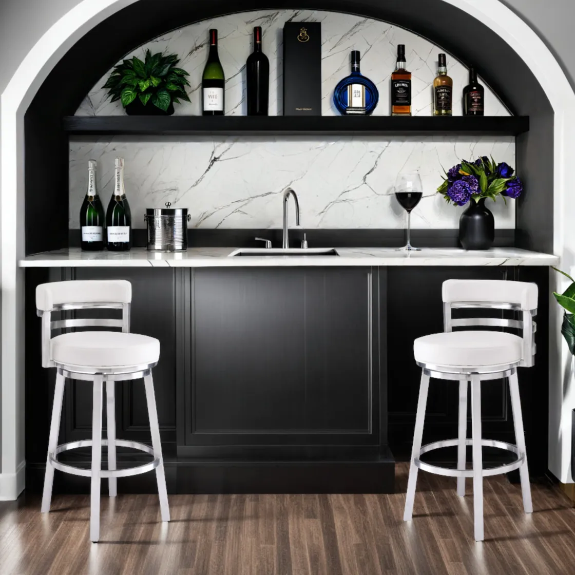 Mor Furniture Madrid Swivel Barstool In Gray