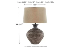 Mor Furniture Magan Table Lamp In Antique Bronze Finish