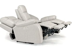 Mor Furniture Malibu 3 Power Console Loveseat W/ Wireless Charger In Leather