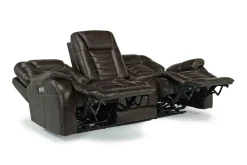 Mor Furniture Malibu 3 Power Sofa In Leather