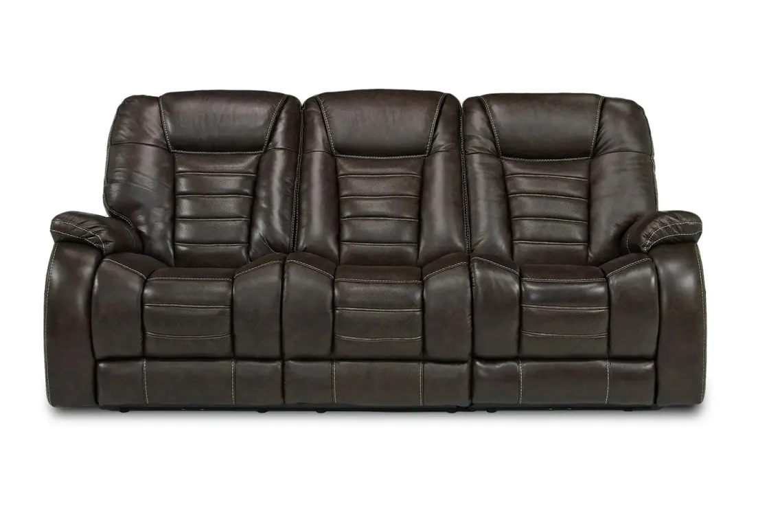 Mor Furniture Malibu 3 Power Sofa In Leather