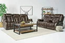 Mor Furniture Malibu 3 Power Sofa In Leather