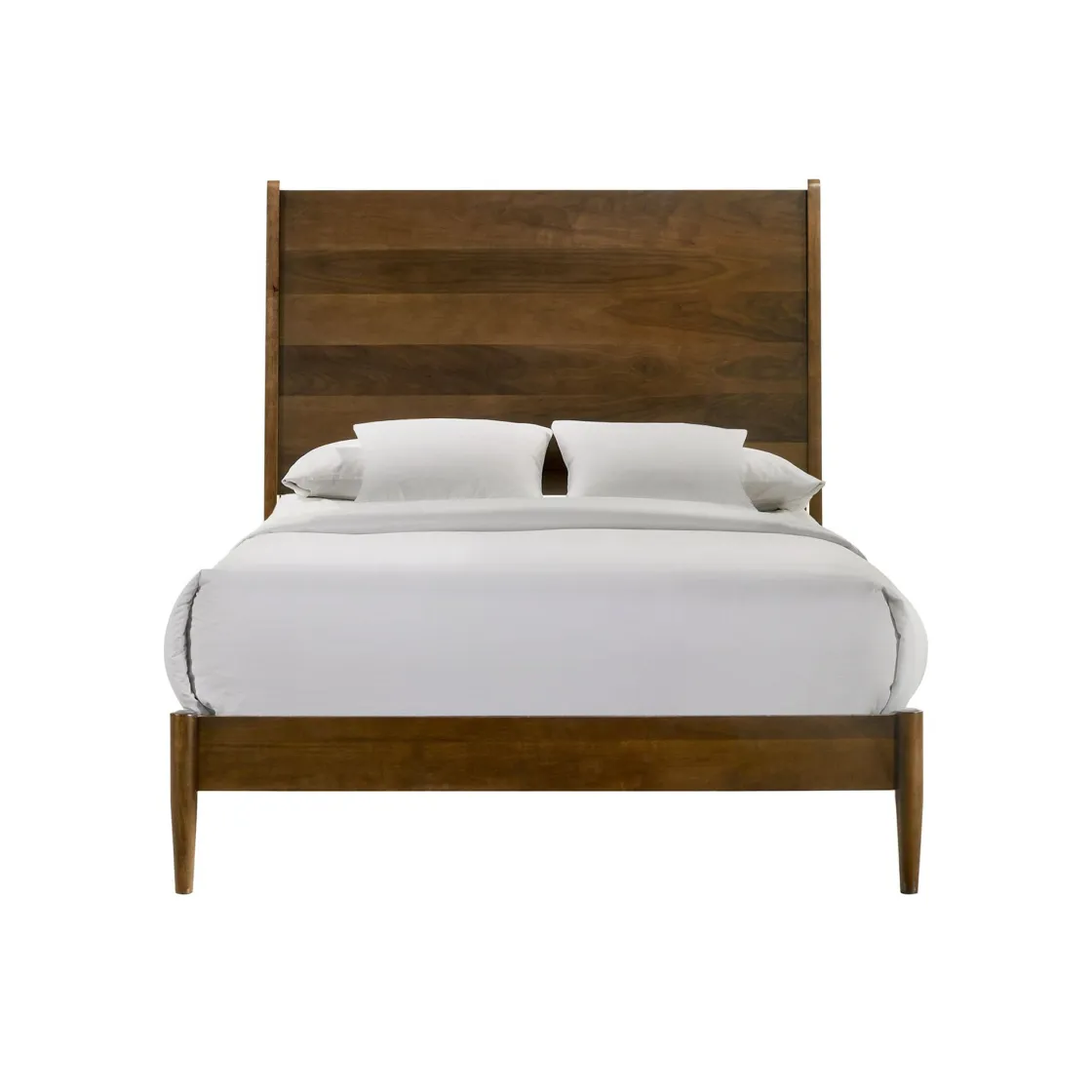 Mor Furniture Malibu Panel Bed, Dresser, Mirror & Nightstand In Walnut, Twin