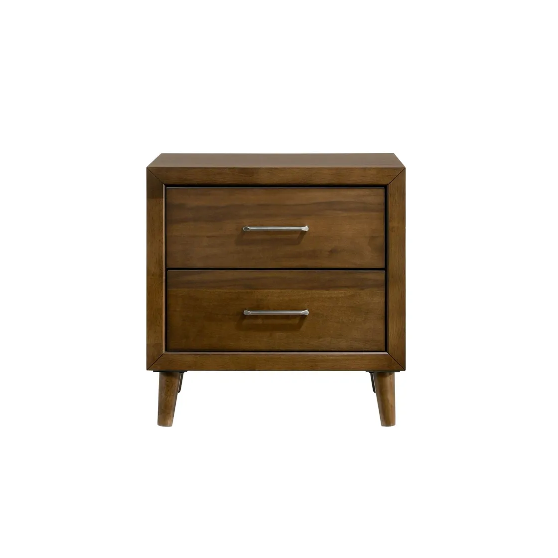 Mor Furniture Malibu Panel Bed, Dresser, Mirror & Nightstand In Walnut, Twin