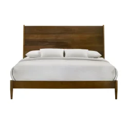 Mor Furniture Malibu Panel Bed, Dresser, Mirror & Nightstand In Walnut, Twin
