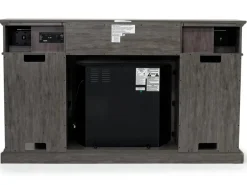 Mor Furniture Manning Bluetooth Console W/ Fireplace Insert In White, 68 Inch