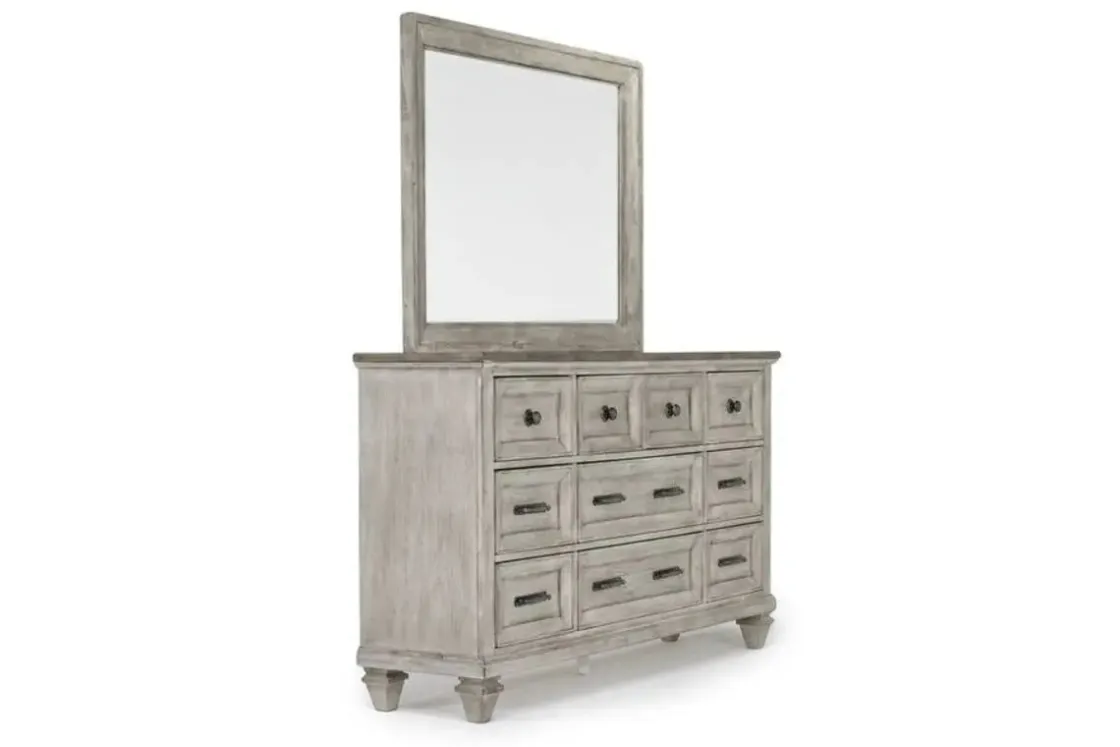 Mor Furniture Mariana Bed, Dresser, Mirror & Nightstand In Vintage Creme, Queen