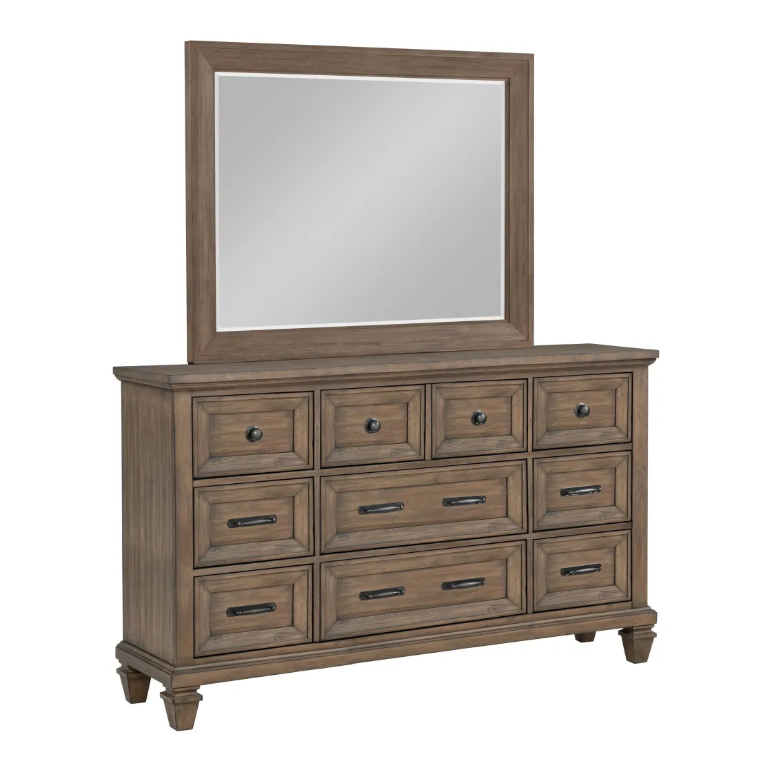 Mor Furniture Mariana Bed, Dresser, Mirror & Nightstand In Vintage Creme, Queen