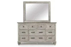 Mor Furniture Mariana Bed, Dresser, Mirror & Nightstand In Vintage Creme, Queen