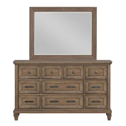 Mor Furniture Mariana Bed, Dresser, Mirror & Nightstand In Vintage Creme, Queen