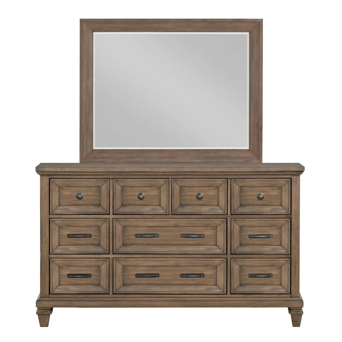 Mor Furniture Mariana Bed, Dresser, Mirror & Nightstand In Vintage Creme, Queen