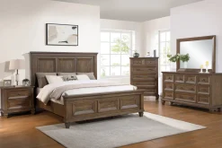 Mor Furniture Mariana Bed, Dresser, Mirror & Nightstand In Vintage Creme, Queen