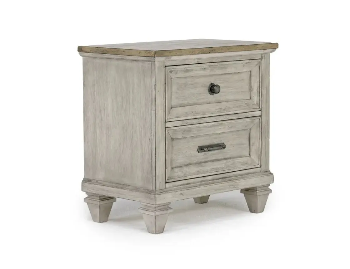 Mor Furniture Mariana Bed, Dresser, Mirror & Nightstand In Vintage Creme, Queen