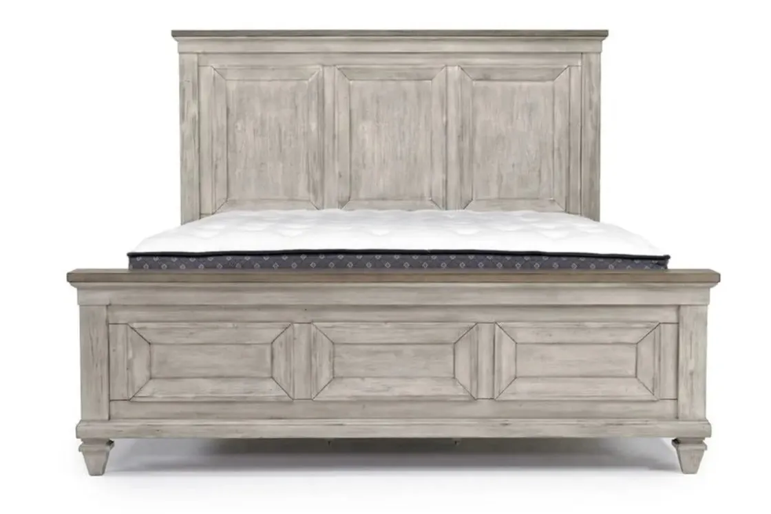 Mor Furniture Mariana Bed, Dresser, Mirror & Nightstand In Vintage Creme, Queen