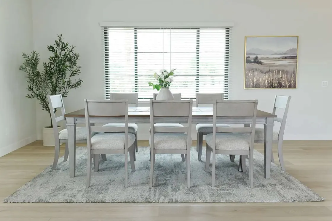 Mor Furniture Mariana Dining Table & 8 Chairs In Vintage Mocha