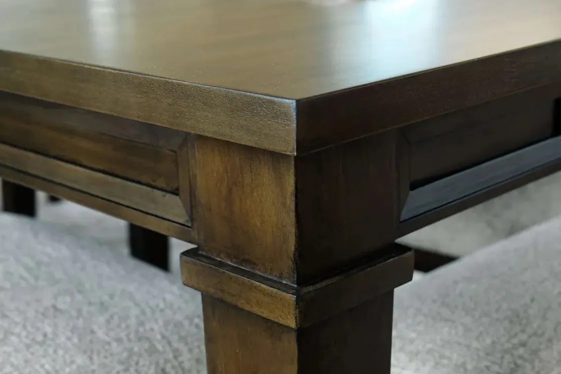 Mor Furniture Mariana Dining Table & 6 Chairs In Vintage Mocha