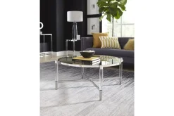 Mor Furniture Marilyn Coffee Table In Glass/Acrylic/Polished Stainless Steel