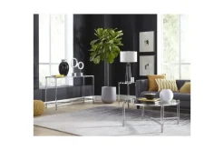 Mor Furniture Marilyn Coffee Table In Glass/Acrylic/Polished Stainless Steel