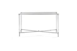 Mor Furniture Marilyn Sofa Table In Glass/Acrylic/Polished Stainless Steel