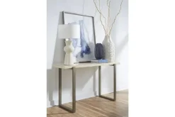 Mor Furniture Mario Sofa Table In Travertine