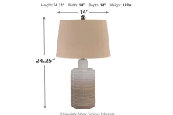 Mor Furniture Marnina Table Lamp In Taupe