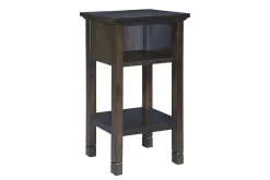 Mor Furniture Marnville Accent Table W/ Usb Charger In Espresso