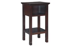 Mor Furniture Marnville Accent Table W/ Usb Charger In Espresso