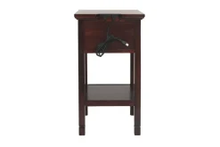 Mor Furniture Marnville Accent Table W/ Usb Charger In Espresso