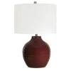 Mor Furniture Marron Table Lamp In Maroon