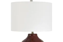 Mor Furniture Marron Table Lamp In Maroon