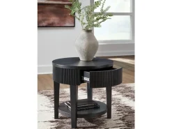 Mor Furniture Marstream End Table In Charcoal Black