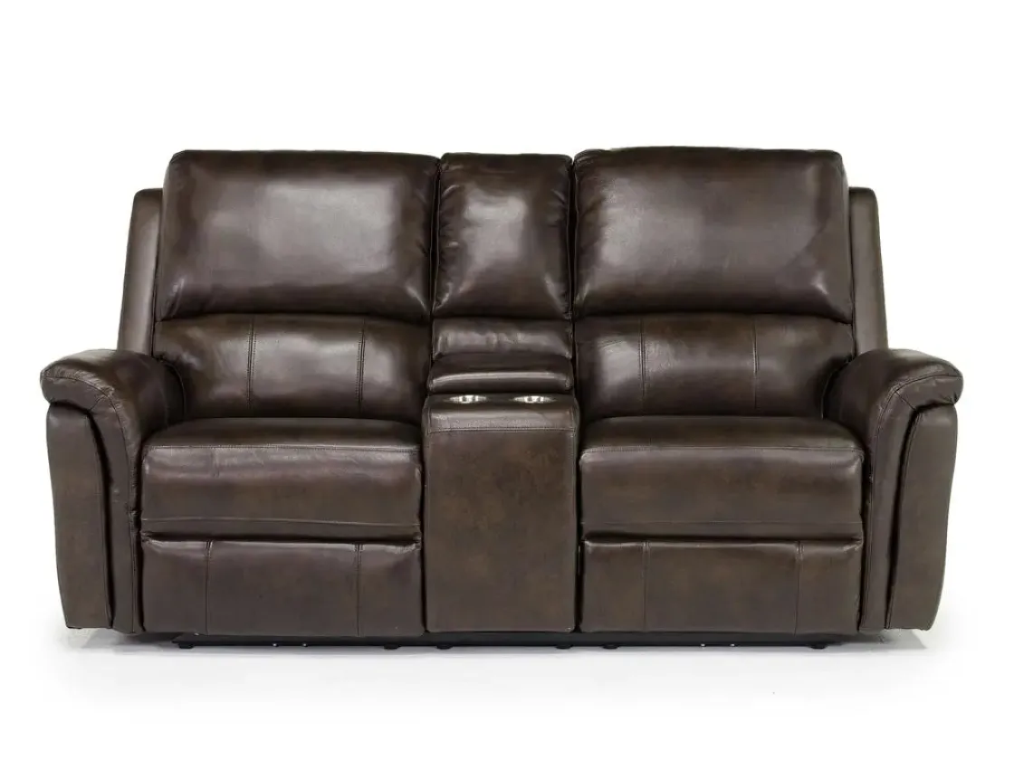 Mor Furniture Martina 2 Power Loveseat In Dark Brown