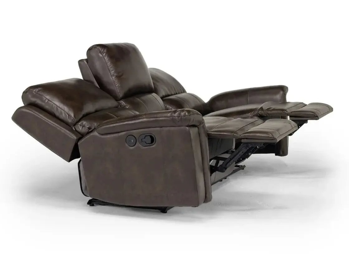 Mor Furniture Martina Reclining Sofa & Loveseat In Dark Brown