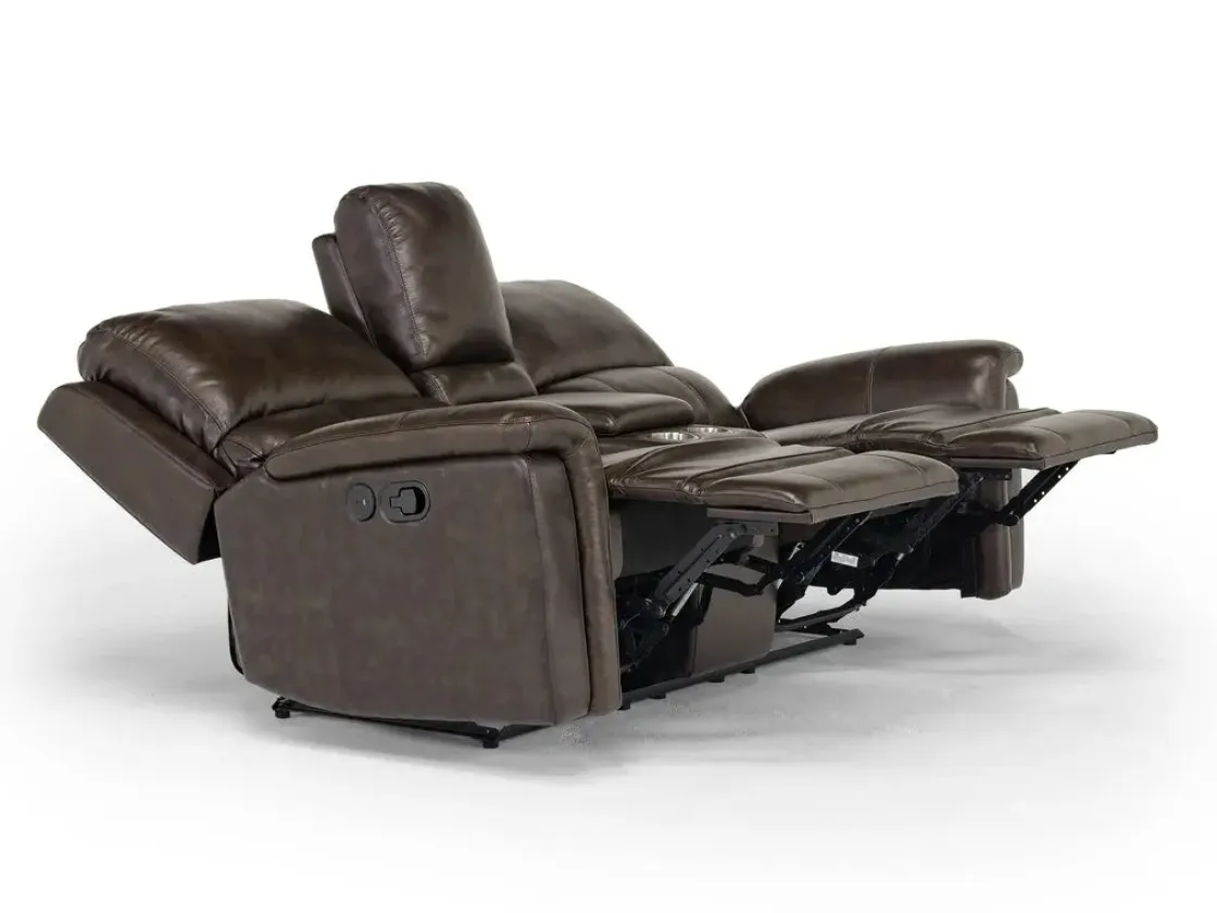 Mor Furniture Martina Reclining Sofa & Loveseat In Dark Brown