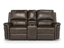 Mor Furniture Martina Reclining Sofa & Loveseat In Dark Brown