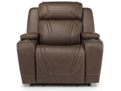 Mor Furniture Max Power Recliner In Aline Butternut Leather