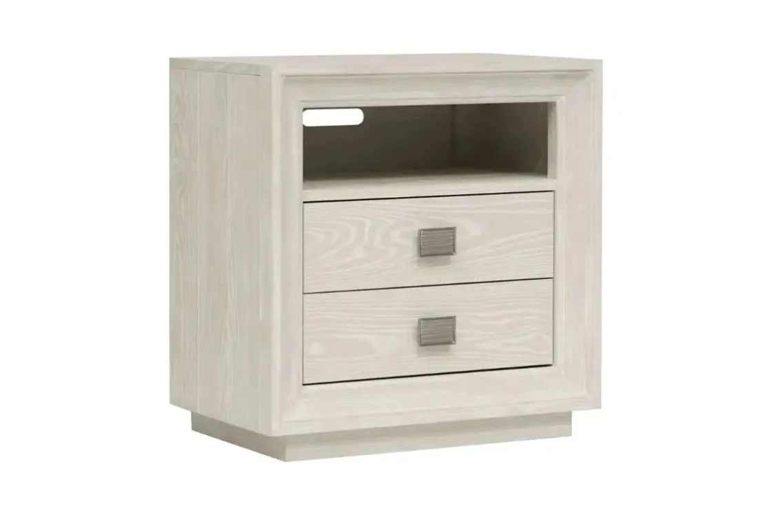 Mor Furniture Maxime 2 Drawer Nightstand W/ Usb In Sugar