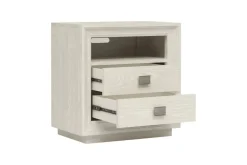 Mor Furniture Maxime 2 Drawer Nightstand W/ Usb In Sugar