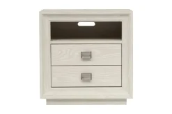 Mor Furniture Maxime 2 Drawer Nightstand W/ Usb In Sugar