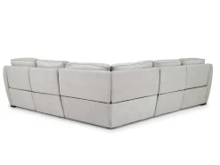 Mor Furniture Mayflower 5 Piece 2 Power Sectional W/ 2 Power Armless Recliner In